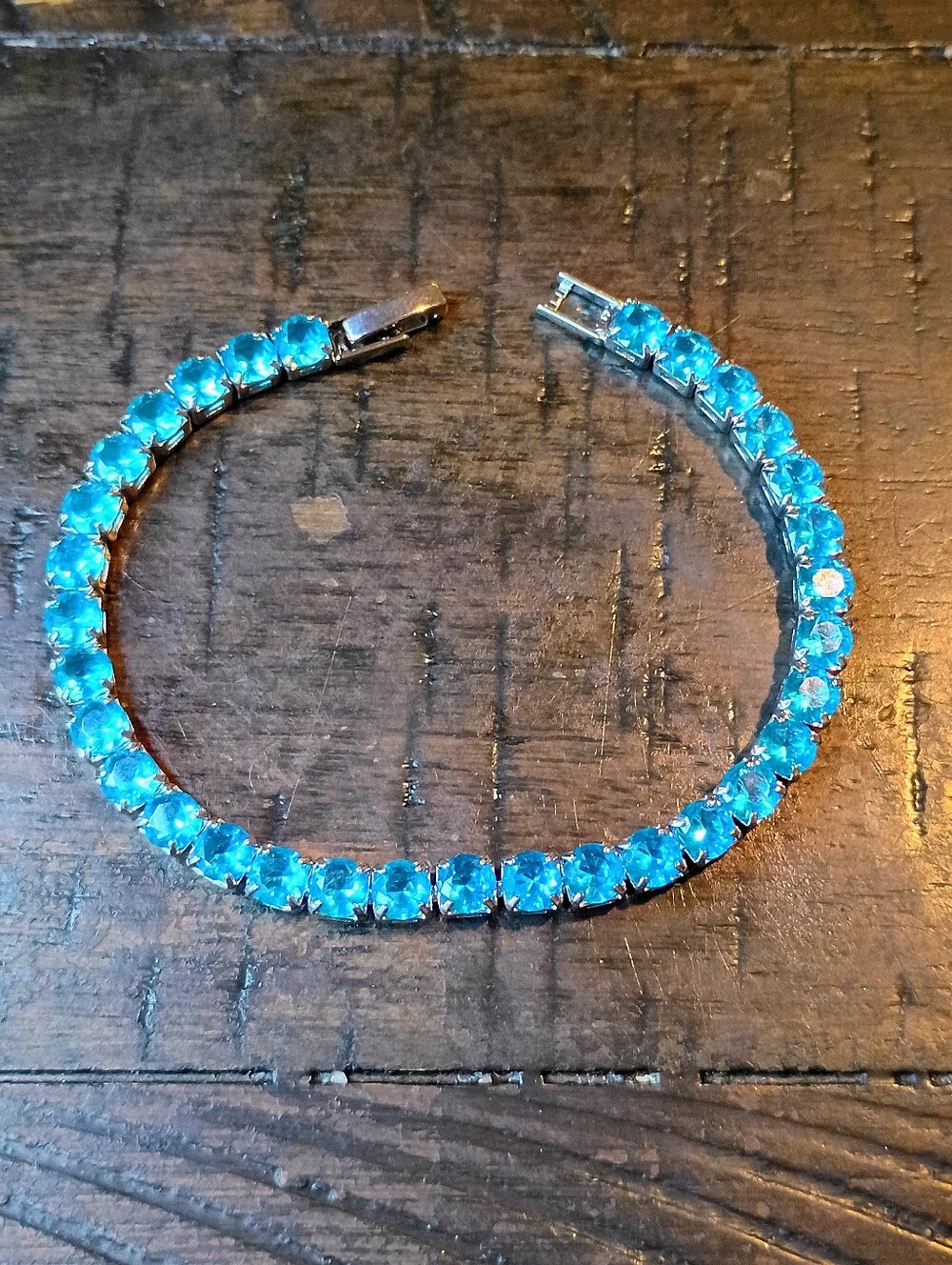 New Blue Crystal Tennis Bracelet - Women Jewelry